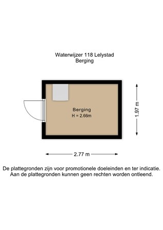 Floorplan - Waterwijzer 118, 8224 AS Lelystad